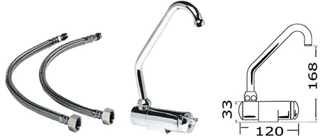 swiveling mixer,c+h/w,tall